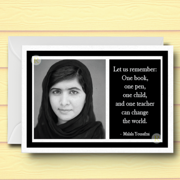 Malala Yousafzai Card